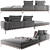 Flexform Gregory XL Sofa: Italian Luxury 3D model small image 2