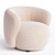 Rene Armchair Meridiani - Contemporary Elegance 3D model small image 2