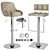 Modern Kitchen Barstool Set 3D model small image 1