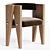 Modish Upholstered Dining Chair Teddy 3D model small image 1