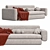 Modern Asymmetrical Sofa Design 3D model small image 2