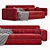 Modern Asymmetrical Sofa Design 3D model small image 3