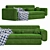 Modern Asymmetrical Sofa Design 3D model small image 4