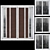 Wooden Sliding Windows Set 01 3D model small image 4