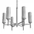 Graceful 6-Light Pendant Chandelier 3D model small image 2