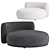 Modern Stylish Rene Armchair Furniture 3D model small image 1