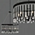 Elegant Piper Drum Chandelier Chechrome 3D model small image 2