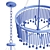 Elegant Piper Drum Chandelier Chechrome 3D model small image 3