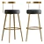 Gold Metal Barstool by Maison Hause 3D model small image 3