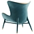  Stylish Wonatti Nazare Armchair 3D model small image 4