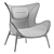  Stylish Wonatti Nazare Armchair 3D model small image 7