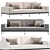 Luxurious Ivory Mauro Sofa 3D model small image 1