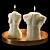 Gendered Figure Candles Set 3D model small image 1