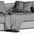 Miloe 3 Seater Sofa 3D model small image 3