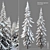 Scandinavian Evergreen Tree Pair 3D model small image 1