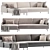 Modern Scalino Grey Sectional Sofa 3D model small image 1