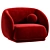 Modern Julep Armchair by Tacchini 3D model small image 4