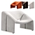 Stylish Groovy Lounge Chair Design 3D model small image 1