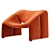 Stylish Groovy Lounge Chair Design 3D model small image 4