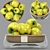 Fresh Green Apples Bowl Display 3D model small image 1