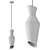 Sleek Smoked Glass Loft Pendant 3D model small image 2