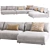 Contemporary Corner Couch Sofa Set 3D model small image 2