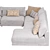 Contemporary Corner Couch Sofa Set 3D model small image 3