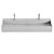 Double Stone Resin Wall-Mount Sink 3D model small image 2