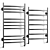 Black Matte Towel Warmer, Domoterm Calypso 3D model small image 1