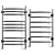 Black Matte Towel Warmer, Domoterm Calypso 3D model small image 2