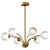 Golden Glass Ball Chandelier 3D model small image 1