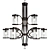 Elegant Nora 9-Light Chandelier 3D model small image 1