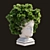 Translated Description: "Pot with a flower instead of 'hair'"
Title:  Flower Pot Hair Planter 3D model small image 1