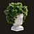 Translated Description: "Pot with a flower instead of 'hair'"
Title:  Flower Pot Hair Planter 3D model small image 4