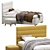 Velvet Gray Lawson Bed 160 3D model small image 3