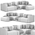 Elegant Shangai Sofa Design 3D model small image 4