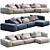 Contemporary Living Divani NeoWall Sofa 3D model small image 1