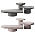 Modern Concrete Bao Table by Baxter 3D model small image 1