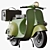 Classic Italian Vespa Scooter 3D model small image 1