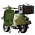 Classic Italian Vespa Scooter 3D model small image 5