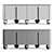 Luxury Wood Sideboard, Dual Material 3D model small image 6