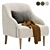 Aubrey Upholstered Armchair Trio 3D model small image 1