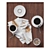 Corona Render Compatible Coffee Tray 3D model small image 2