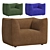Sleek LE BAMBOLE Armchair Design 3D model small image 1