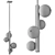 White Spheres Oromia Pendant Light 3D model small image 2