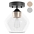 Modern Glass Semi Flush Mount 3D model small image 1