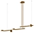 Elegant Modern Gold Pendant Light 3D model small image 1
