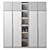 Modular Wardrobe & Shelf Set 3D model small image 3