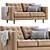 IKEA MORABO Leather Sofa for Modern Living 3D model small image 3