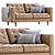 IKEA MORABO Leather Sofa for Modern Living 3D model small image 4